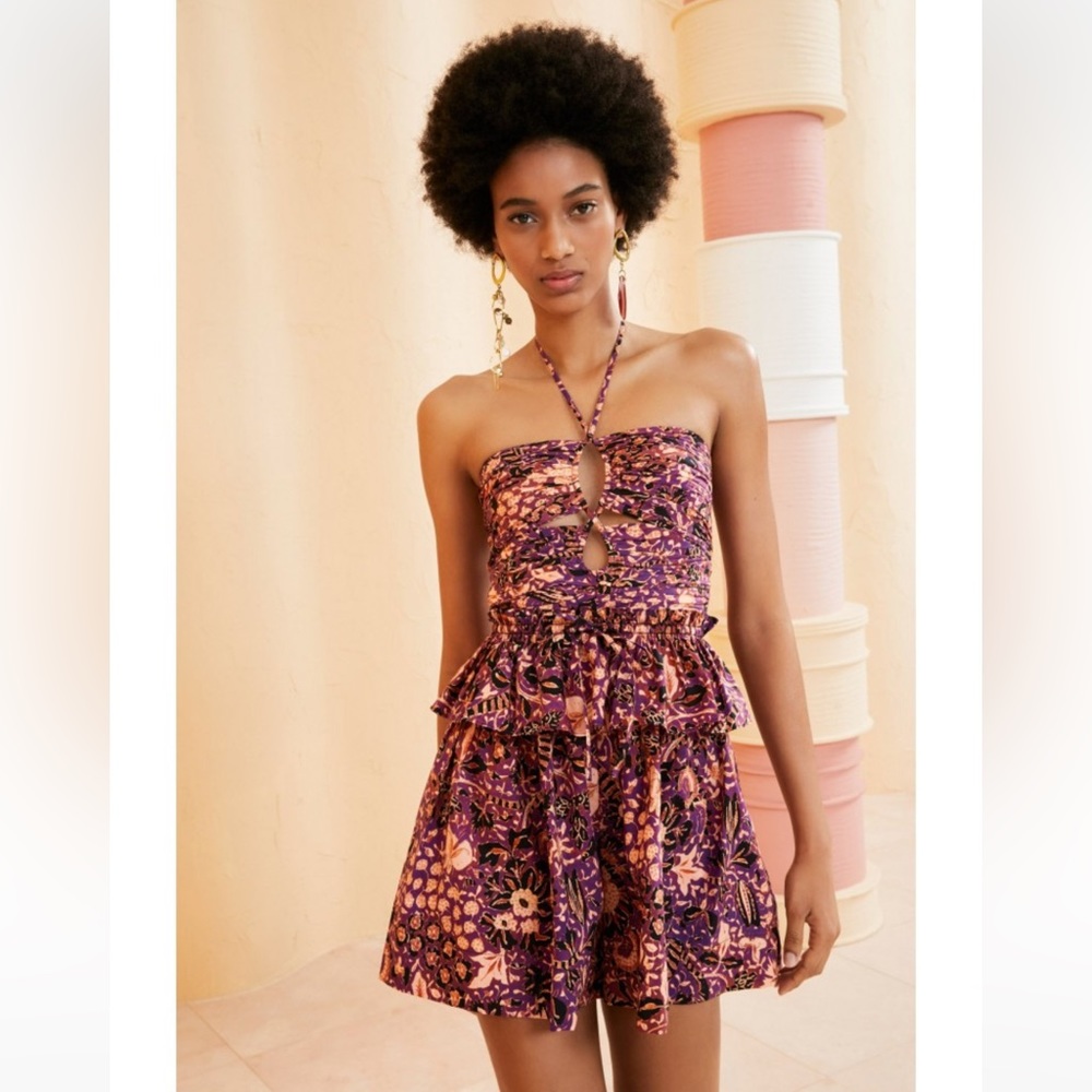Ulla Johnson Isidro Playsuit - Blackcurrant NWT